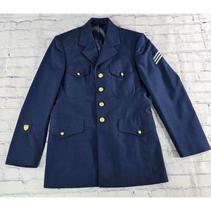 Defense Logistics Agency Navy Blue Service Dress Coat Jacket Athletic MENS 39L